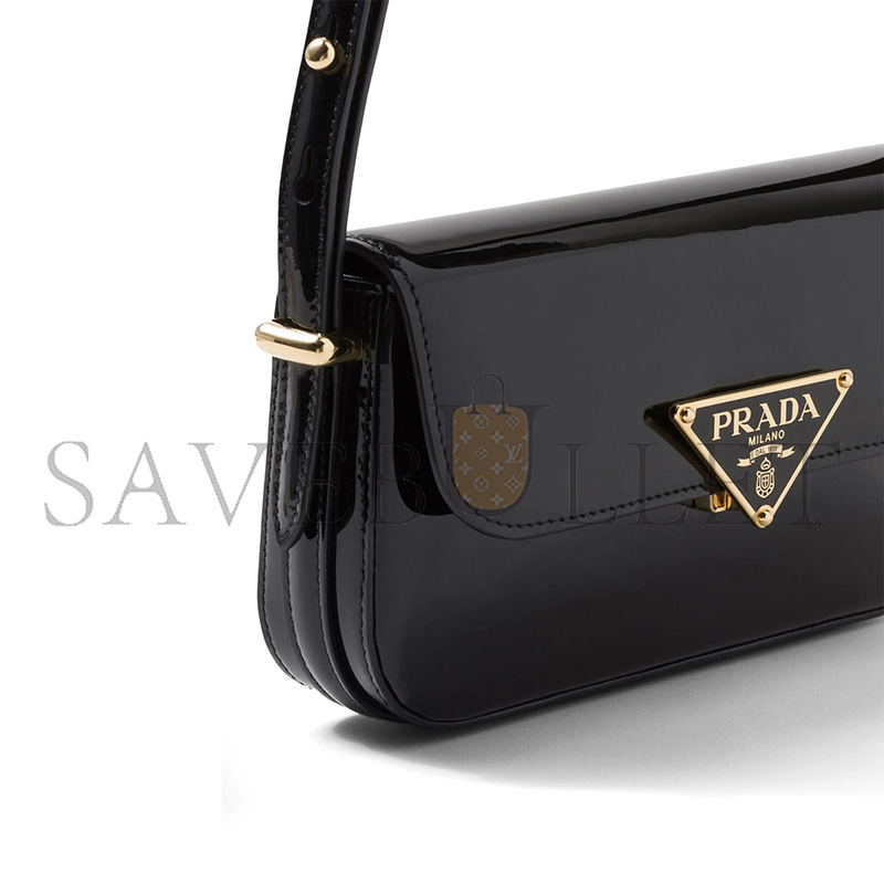 Pra*a logo-plaque leather shoulder bag 1bd339 (20.5*10.5*4cm)